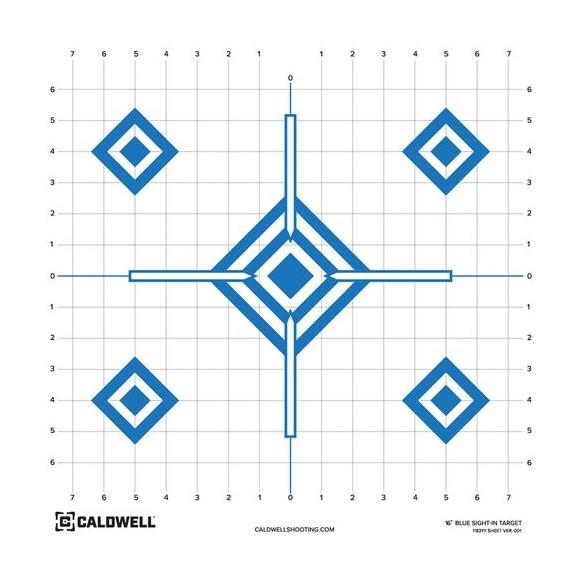 AOB Paper Targets AOB Caldwell Paper Target 16" Sight In Blue 10/ct