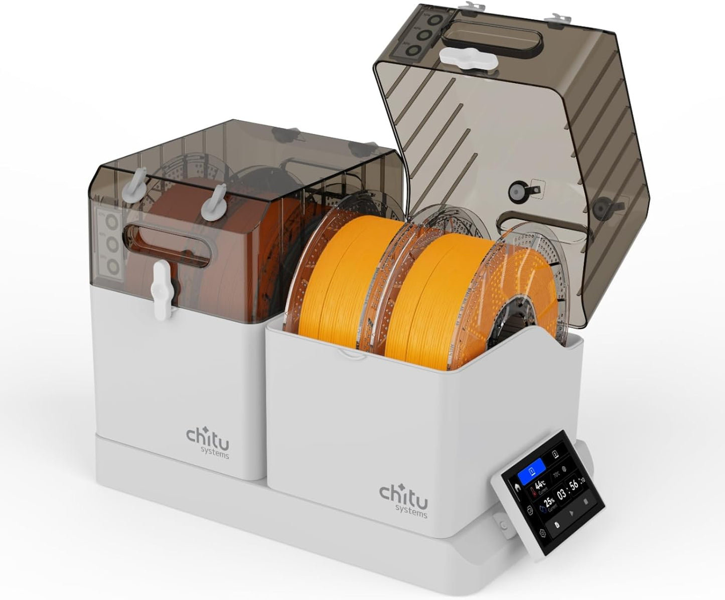 Chitu Systems E1 Filament Dryer Box - 4 Spools 3D Printing Dry Box for 1.75mm PLA, ABS, TPU, PETG- Moisture-Free Filament Storage with Temperature Control