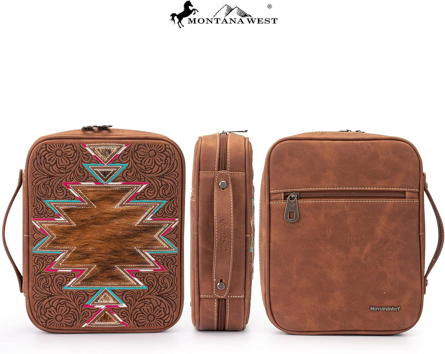 Montana West Western Style Embroidered Bible Covers for Women Men Book Carrying Case Church Bag Outdoor Bible Protective