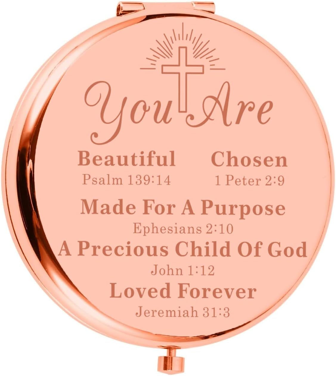 Easter Basket Stuffers for Teens Girls Compact Mirror Christian Gifts for Women Makeup Gifts Religious Gifts for Women Daughter Baptism Confirmation First Communion Adults Christmas Stocking Stuffers