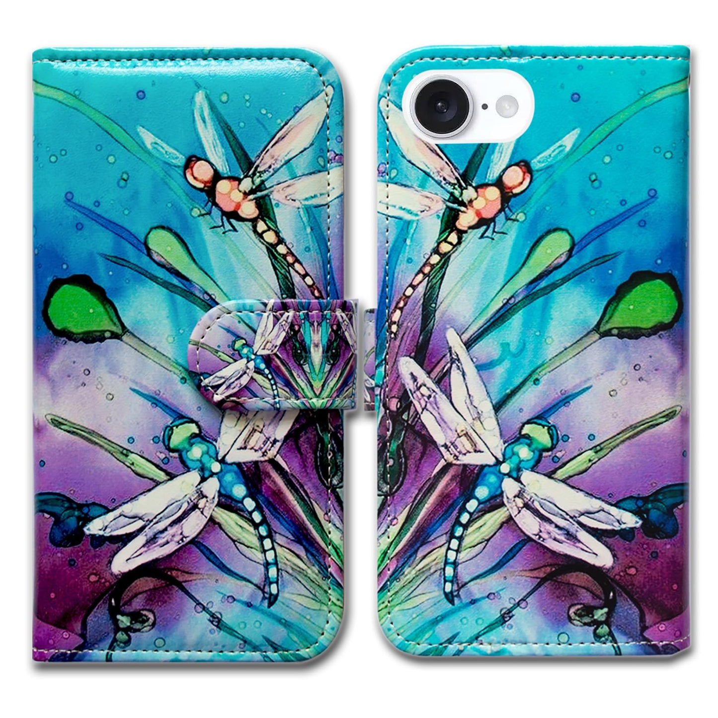 Case for iPhone 16e,Sunflower Bee Flip Phone Case Wallet Cover with Card Slot Holder Kickstand Case for iPhone 16e