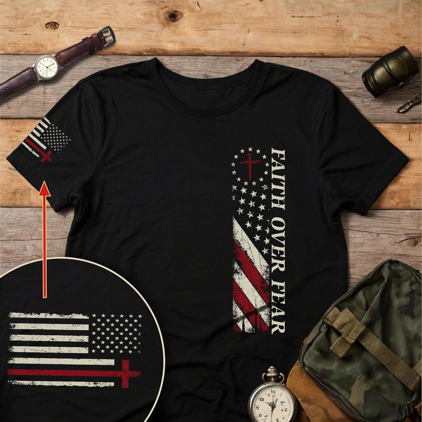 Faith Over Fear Shirt Men, Religious Shirts, Jesus Shirt, Christian Shirts for Men, Graphic Tees for Women