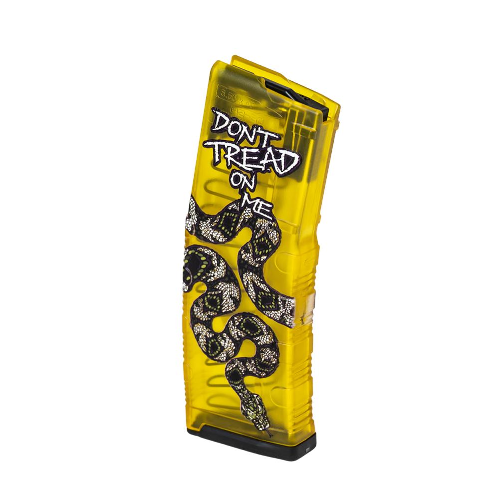 Amend2 Rifle Magazines Amend2 AR-15 Rifle Magazine Translucent Yellow Don't Tread On Me 5.56x45mm/223 Rem 30 Round