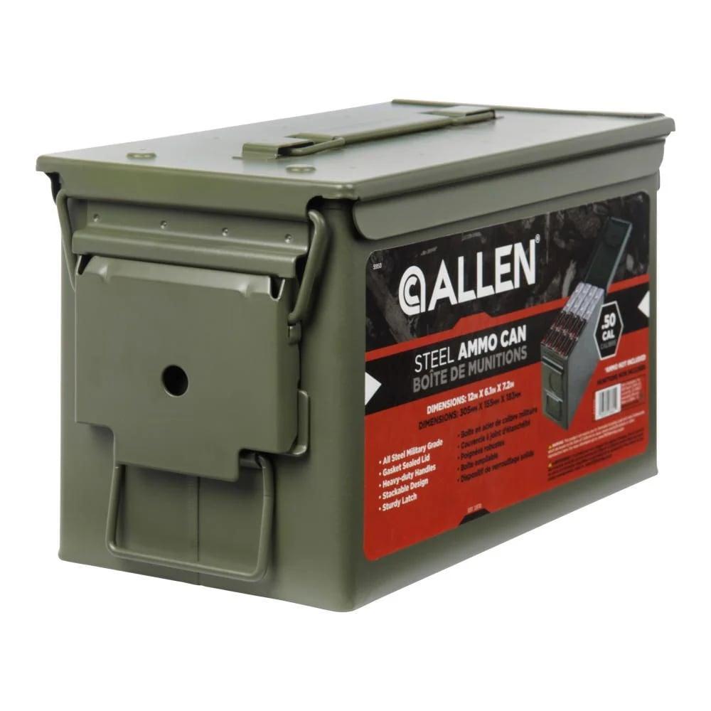 Allen Ammo Cans & Dry Box Allen Steel Ammo Can 50 Cal OD Green