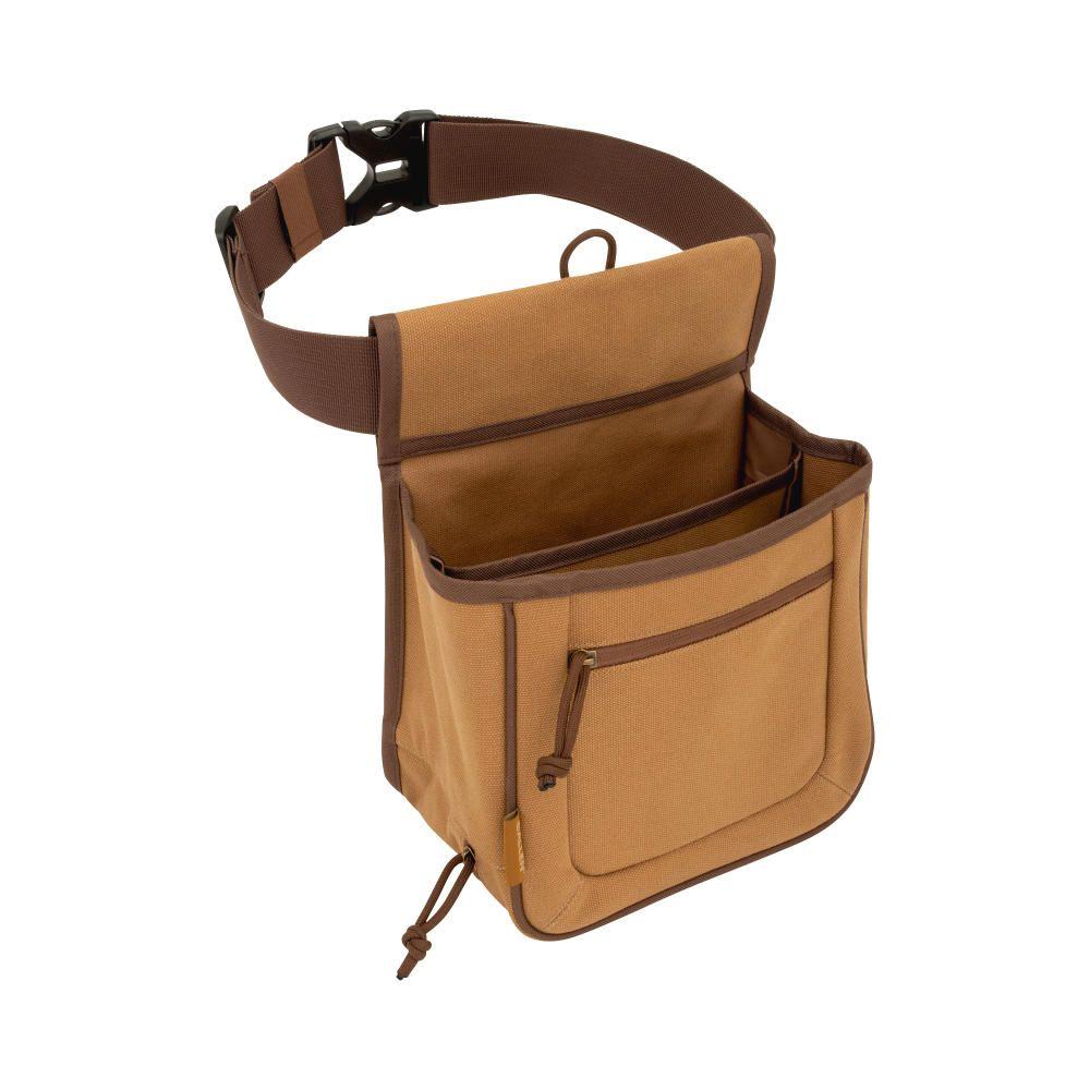 Allen Brass Catchers Allen Rival Double Compartment Shell Bag with 52" Belt Tan