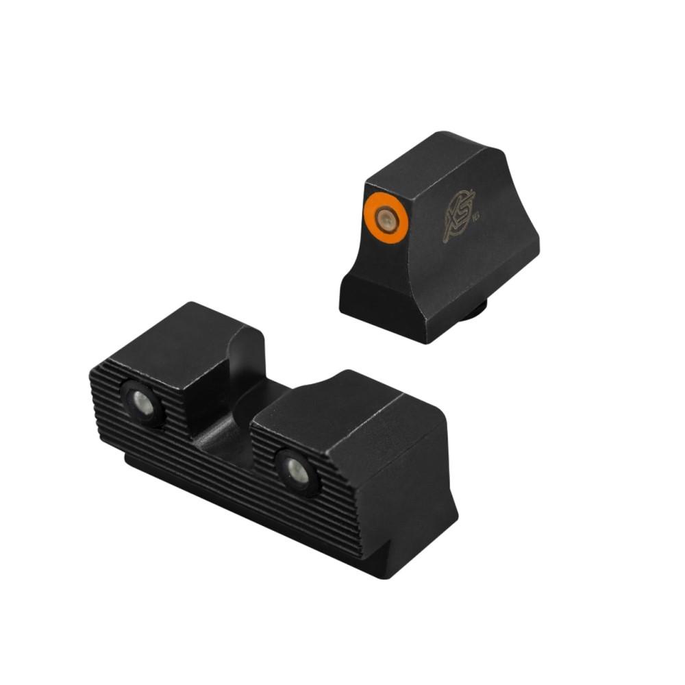 Xs Sight Systems Optics|Night Sights Xs Sight Systems XS Sight Systems R3D 2.0 Suppressor Height Night Sights for Glock 20/21/29/30/30S/37/41 Orange Front with Black Rear