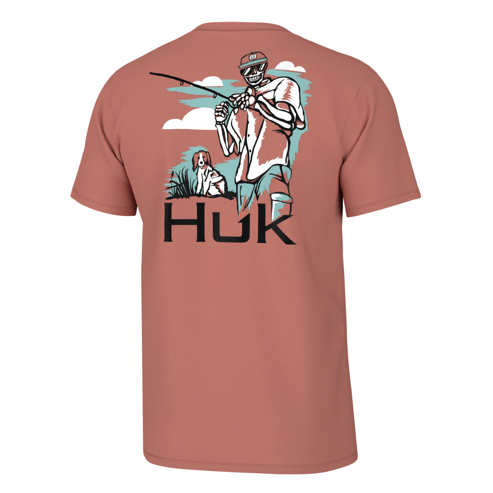 HUK Short Sleeve Shirts HUK Huk Fletch N Bones Short Sleeve Shirt Sunburn S