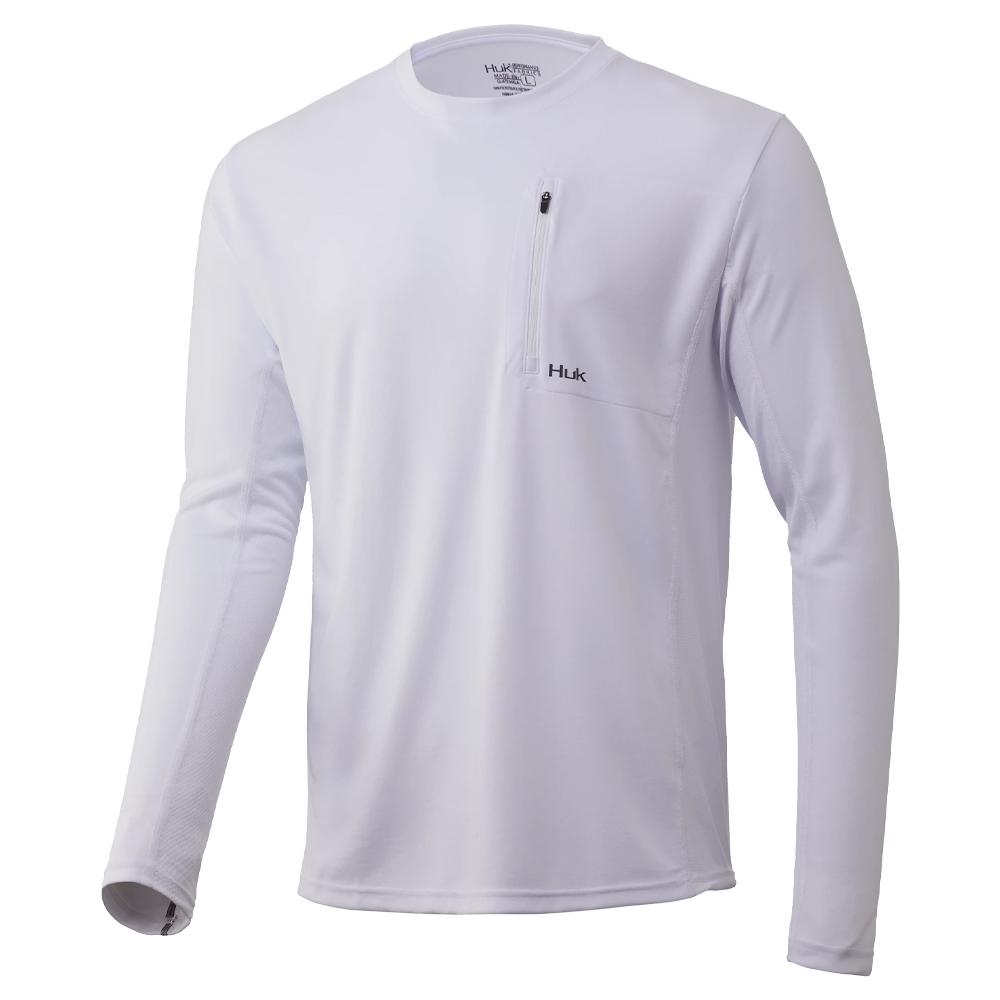 HUK Long Sleeve Shirts|Clothing & Footwear HUK Huk Icon X LS Pocket White S