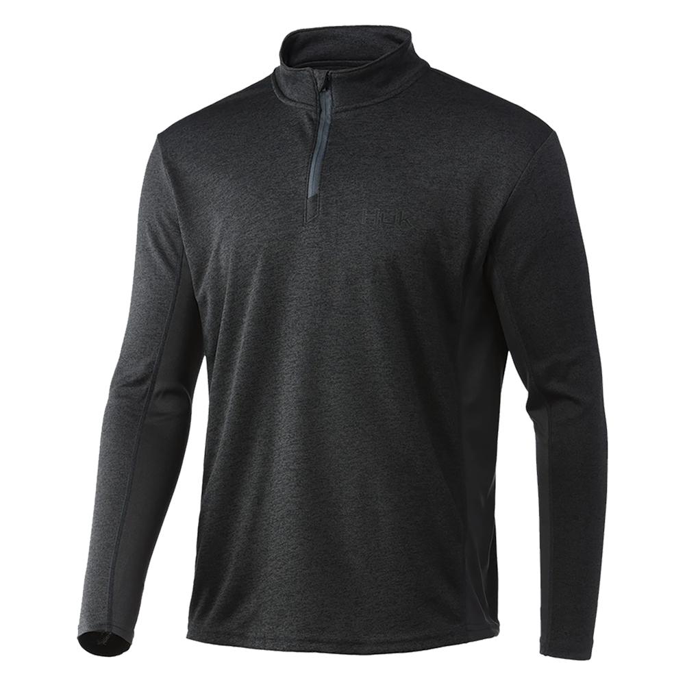 HUK Long Sleeve Shirts HUK Huk Coldfront 1/4 Zip Long Sleeve Shirt Volcanic Ash Heather S