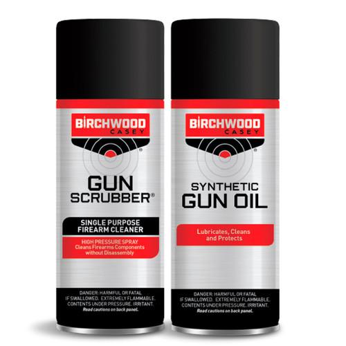 Birchwood Casey Gun Oils & Gun Cleaning Solvents Birchwood Casey Birchwood Casey Gun Scrubber & Synthetic Gun Oil Combo Pack 1.25 fl oz Each