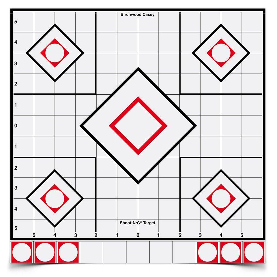 Birchwood Casey Paper Targets Birchwood Casey Birchwood Casey Shoot-N-C White/Black Sight-In Target - 5-12" Targets 55 Pasters