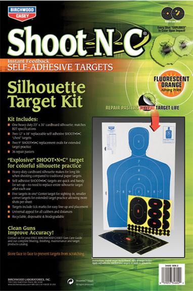 Birchwood Casey Paper Targets Birchwood Casey Birchwood Casey Shoot-N-C SiLeft Handouette Target Kit