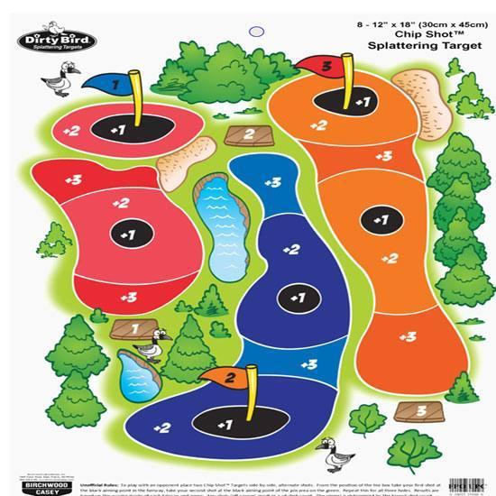 Birchwood Casey Paper Targets Birchwood Casey Birchwood Casey Dirty Bird Chip Shot Game Target - 12" X 18" 8/Pack