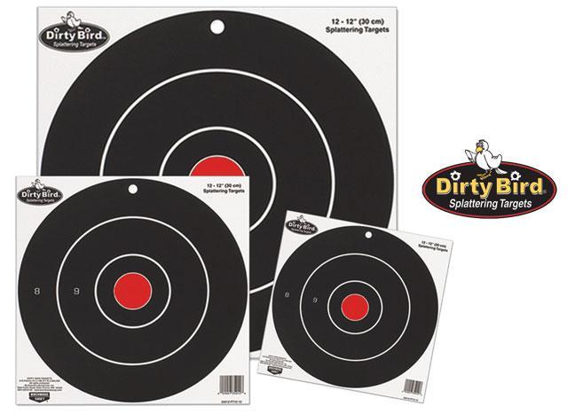 Birchwood Casey Paper Targets Birchwood Casey Birchwood Casey Dirty Bird Bull's Eye Targets 8" 25/Pack