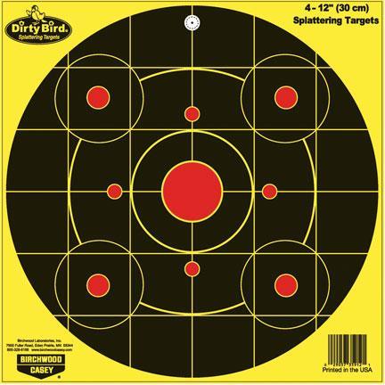 Birchwood Casey Paper Targets Birchwood Casey Birchwood Casey Dirty Bird Bulls-Eye Sight-In Targets - 12" Round 4/Pack