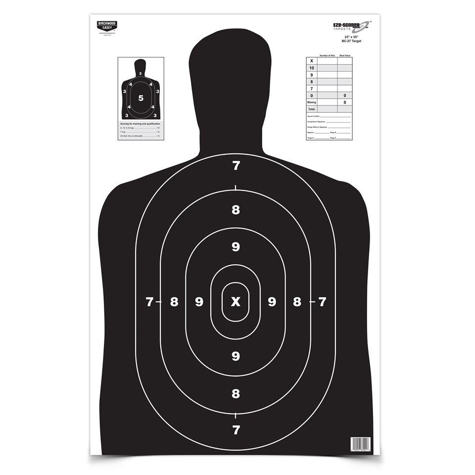 Birchwood Casey Paper Targets Birchwood Casey Birchwood Casey Eze-Scorer BC-27 Black Paper Target - 23"x35" 5 Pack