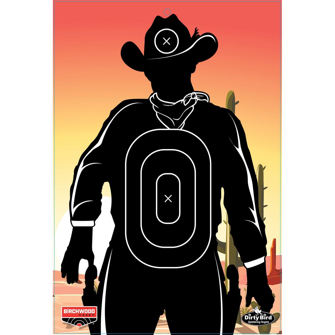Birchwood Casey Paper Targets Birchwood Casey Birchwood Casey Dirty Bird "Gunslinger Skyline" Target 12"x18" 6/ct