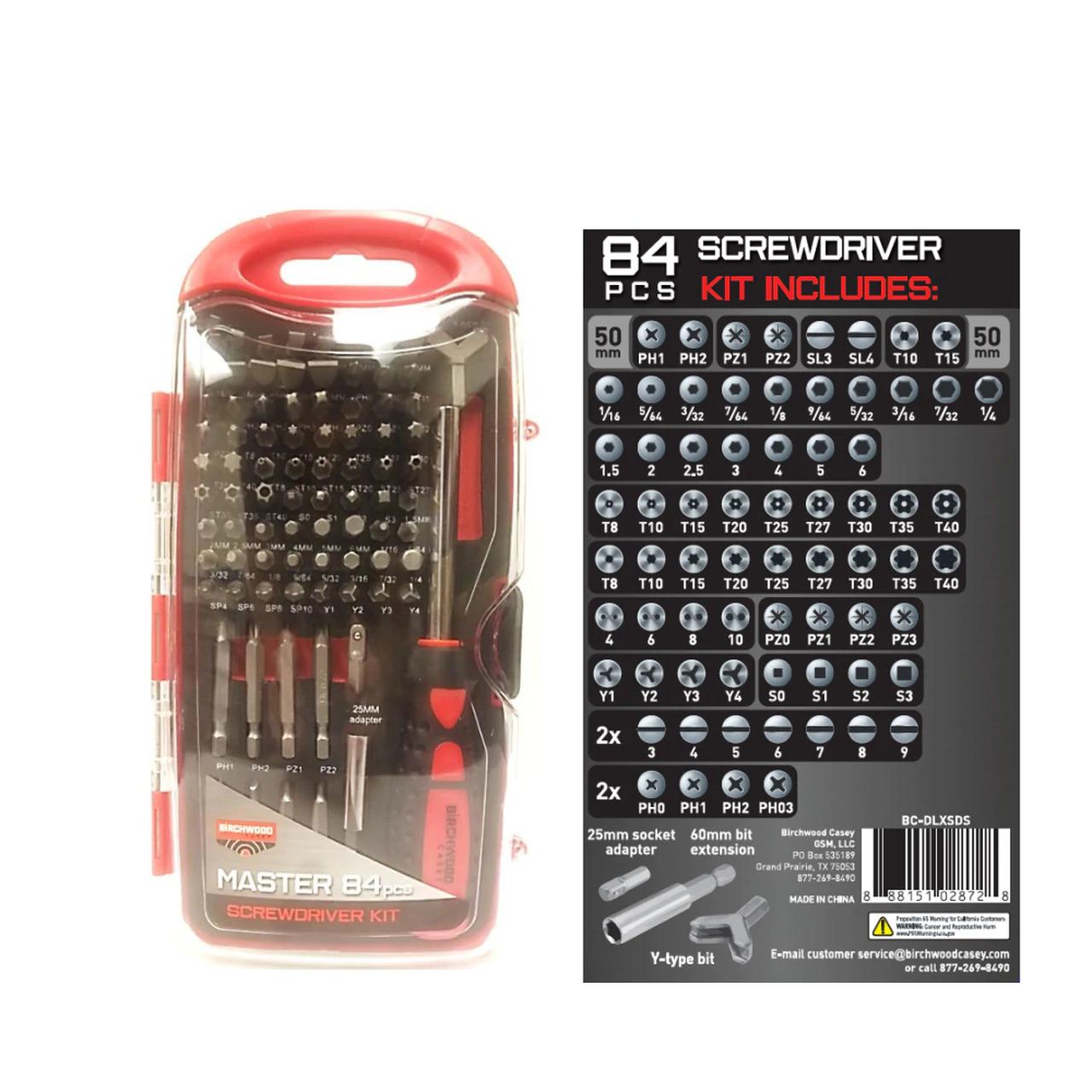 Birchwood Casey Screwdrivers & Torque Wrenches Birchwood Casey Birchwood Casey Master Screwdriver Set 84 pc kit