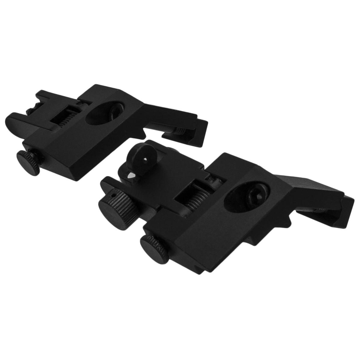Tacfire Rifle Sights Tacfire Tacfire AR Front & Rear 45 Degree Flip Up Spring Loaded Sights