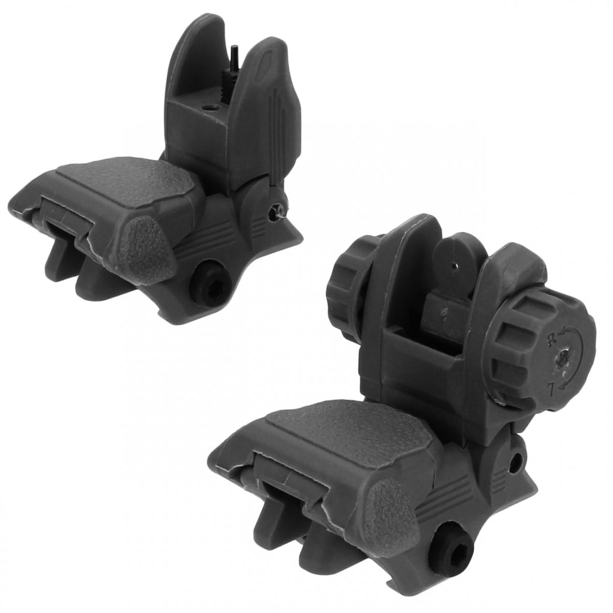 Tacfire Rifle Sights Tacfire Tacfire AR-15 45 Same Plane/Low Profile Pop Up Sights - Black Polymer