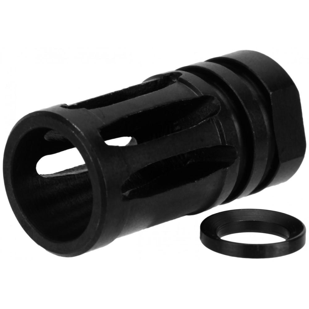 Tacfire Muzzle Devices Tacfire TacFire 5/8x24 TPI Bird Cage Muzzle Brake .30 cal Steel Black