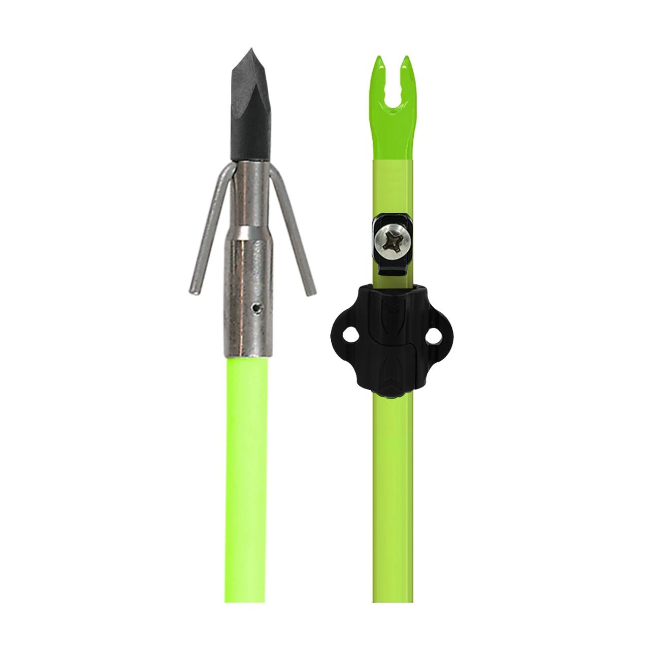 Feradyne Outdoors Bowfishing Accessories Feradyne Outdoors Muzzy Classic Chartreuse Fish Arrow w Carp Point & Safety
