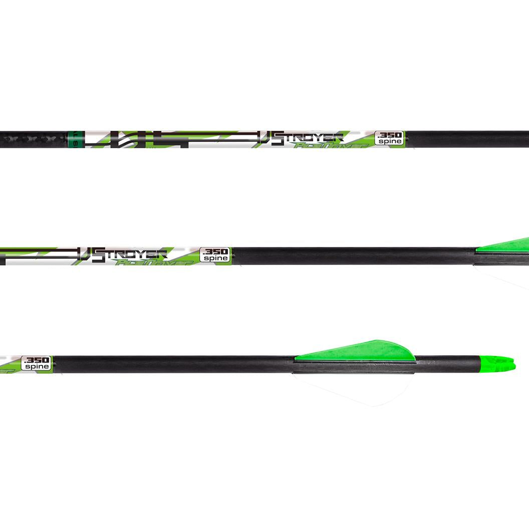 Feradyne Outdoors Arrows Feradyne Outdoors Carbon Express D-Stroyer Piledriver Arrows 350 Spines 6 Pack Fletched