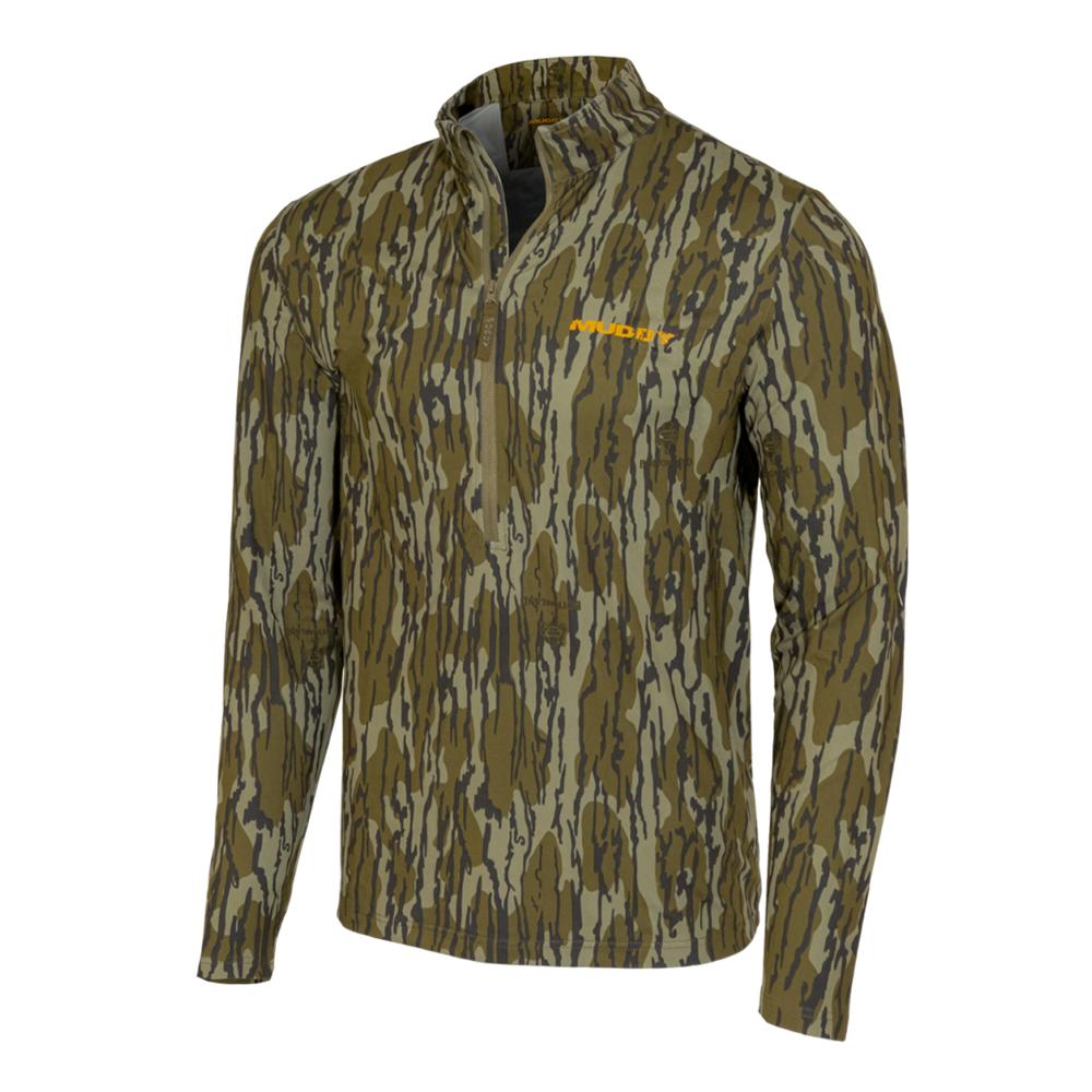 Gsm Jackets Coats & Parkas Gsm Muddy TR Lightweight Quarter Zip Long Sleeve Shirt Mossy Oak Bottomland 2XL