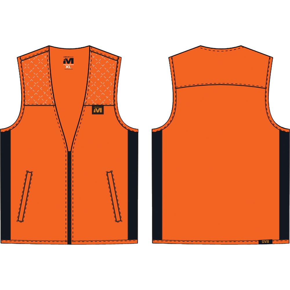 Gsm Vests|Hunting Safety Gsm Muddy DV8 Lightweight Hunting Vest Blaze Orange 3XL