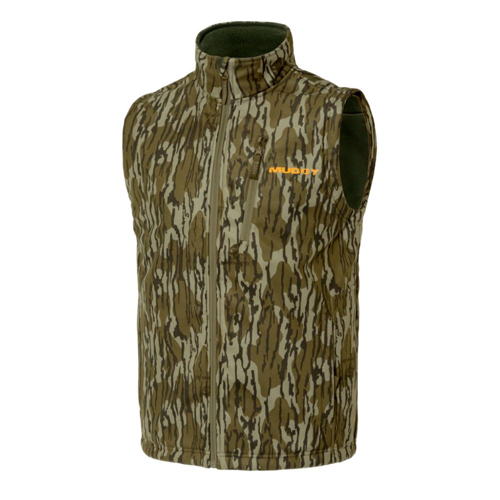 Gsm Vests Gsm Muddy TRX Softshell Vest Mossy Oak Bottomland 2XL