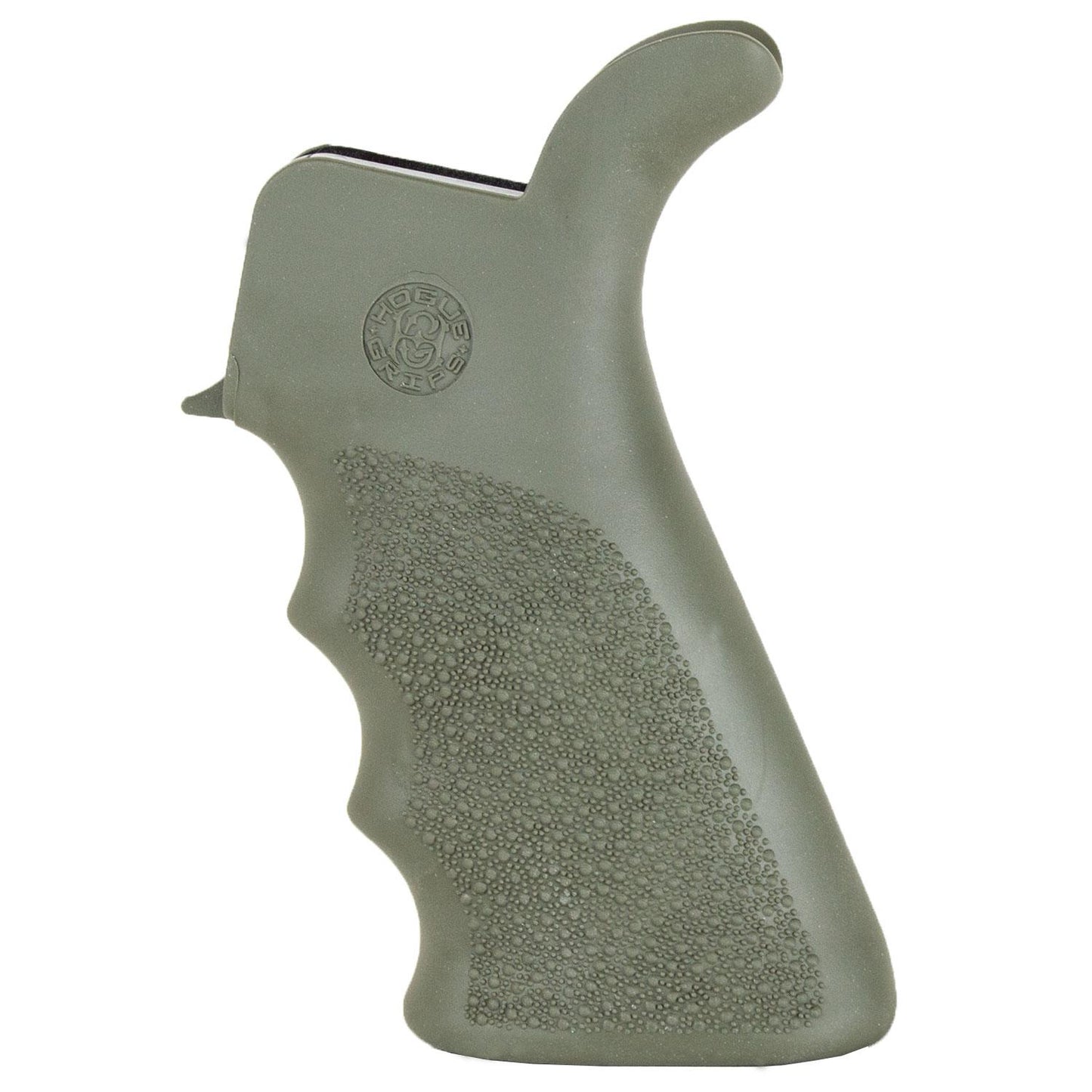 Hogue Grips Hogue Hogue AR-15/M-16 Rubber Beavertail Grip with Finger Grooves-OD Green