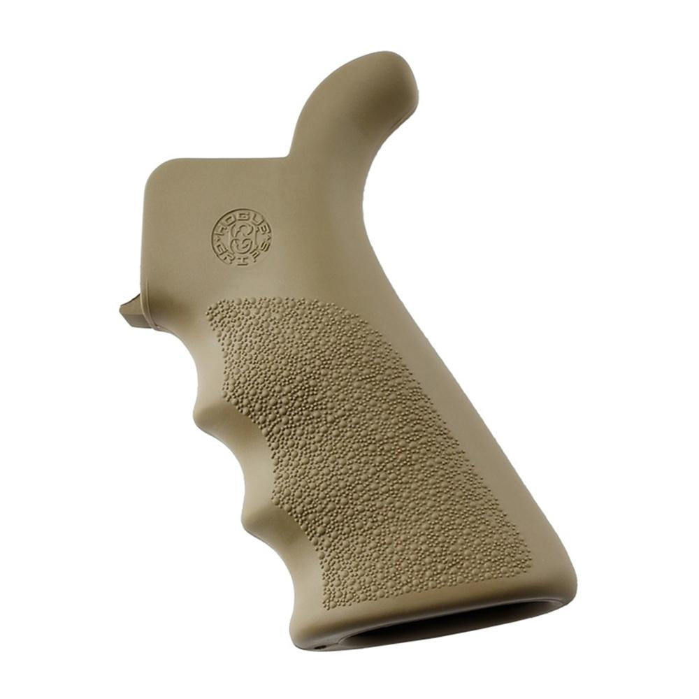 Hogue Grips Hogue Hogue AR-15/M-16 Rubber Beavertail Grip with Finger Grooves - Desert Tan