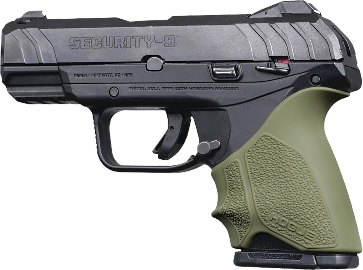 Hogue Grips Hogue Hogue HandAll Beavertail Grip Sleeve Ruger Security 9 Compact - OD Green