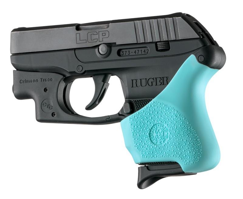 Hogue Grips Hogue Hogue Handall Hybrid Ruger LCP Crimson Trace Button Grip Sleeve Aqua