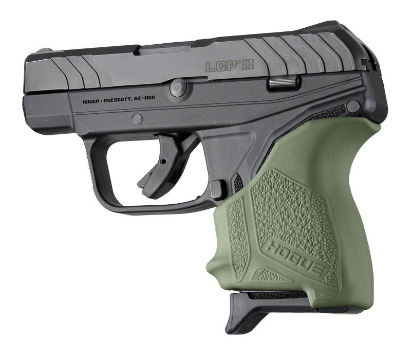 Hogue Grips Hogue Hogue HandAll Beavertail Grip Sleeve for Ruger LCP II-OD Green