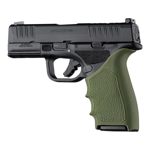 Hogue Grips Hogue Hogue HandAll Beaver Tail Handgun Grip Sleeve Springfield Armory Hellcat Pro OD Green