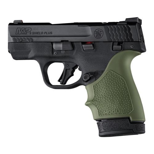 Hogue Grips Hogue Hogue HandAll Beaver Tail Handgun Grip Sleeve S&W M&P 9 Shield Plus OD Green
