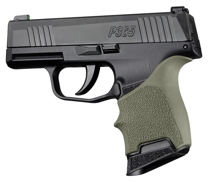 Hogue Grips Hogue Hogue HandAll Beavertail Grip Sleeve Sig Sauer P365 OD Green