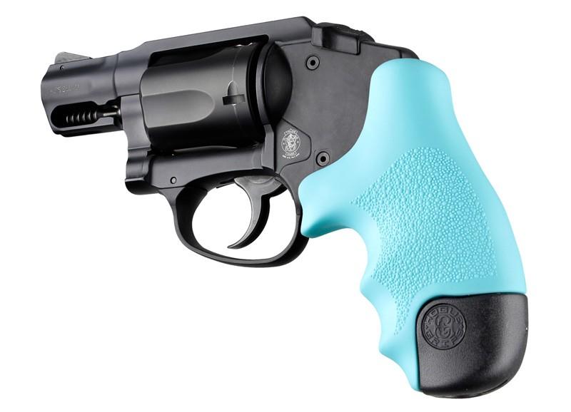 Hogue Grips Hogue Hogue Rubber Tamer Grip for S&W J Frame Round Butt Centennial/Polymer Bodyguard -Aqua