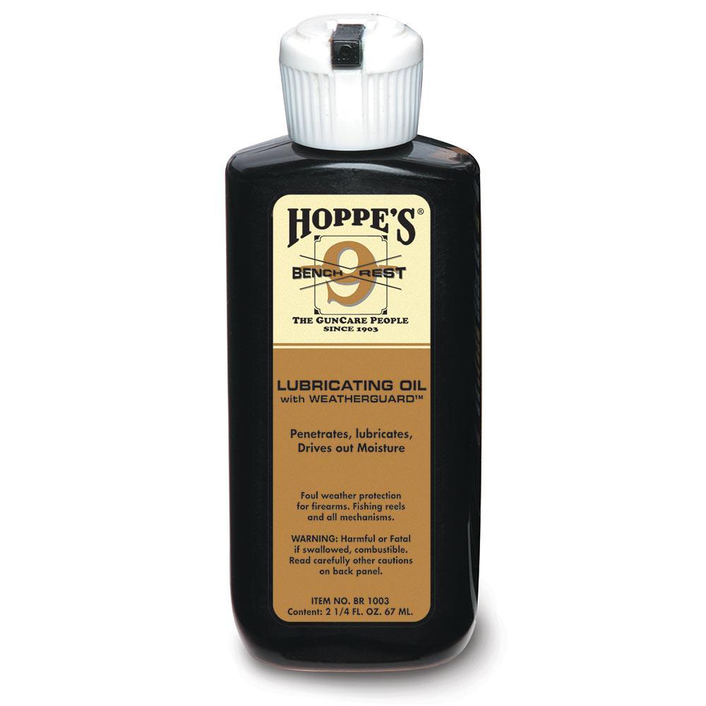 Hoppe's Gun Oils & Gun Cleaning Solvents Hoppe's Bench Rest 9 Lubricating Oil with Weatherguard - 2-1/4 oz Squeeze Bottle