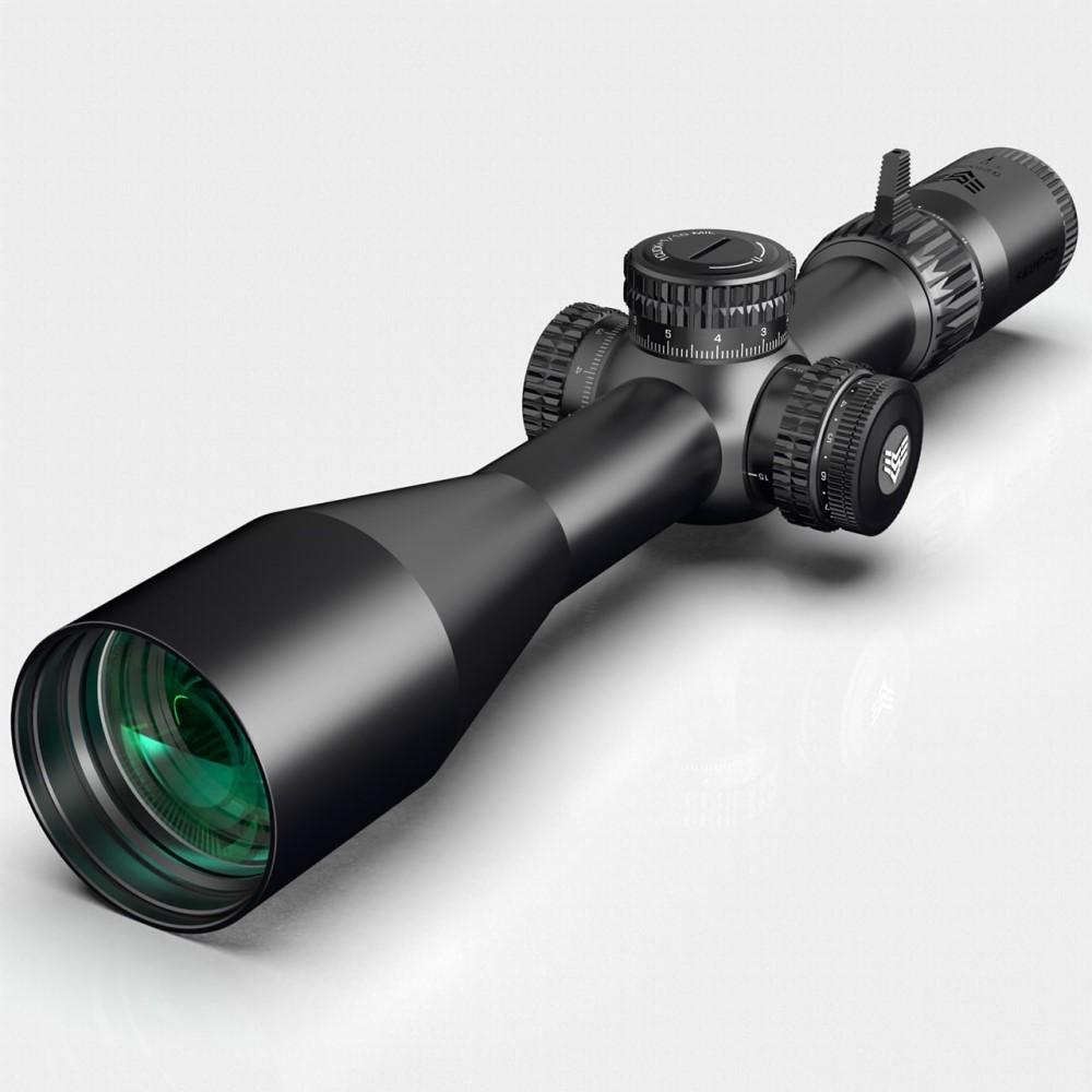 10 Ring Centerfire Scopes 10 Ring Swampfox WaRight Handawk 5-25x56 Rifle Scope FFP Sharpshooter MIL Reticle Black