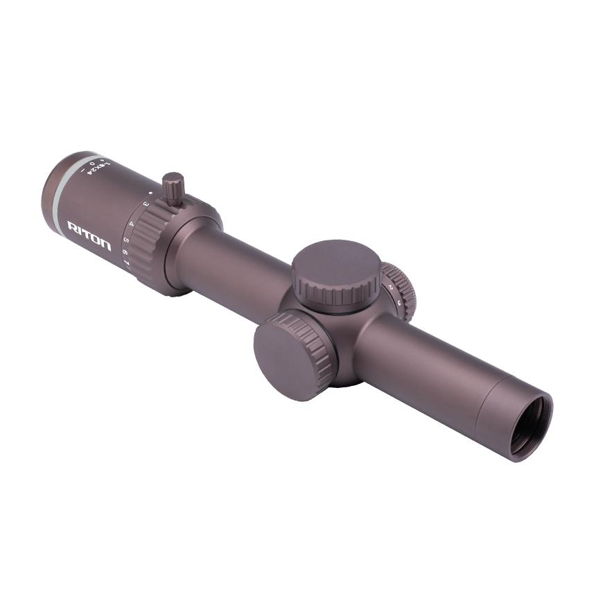 Riton Optics Centerfire Scopes Riton Optics Riton 3 Tactix Tactical Rifle Scope 1-8x24 30mm SFP OT Illum - Flat Dark Earth