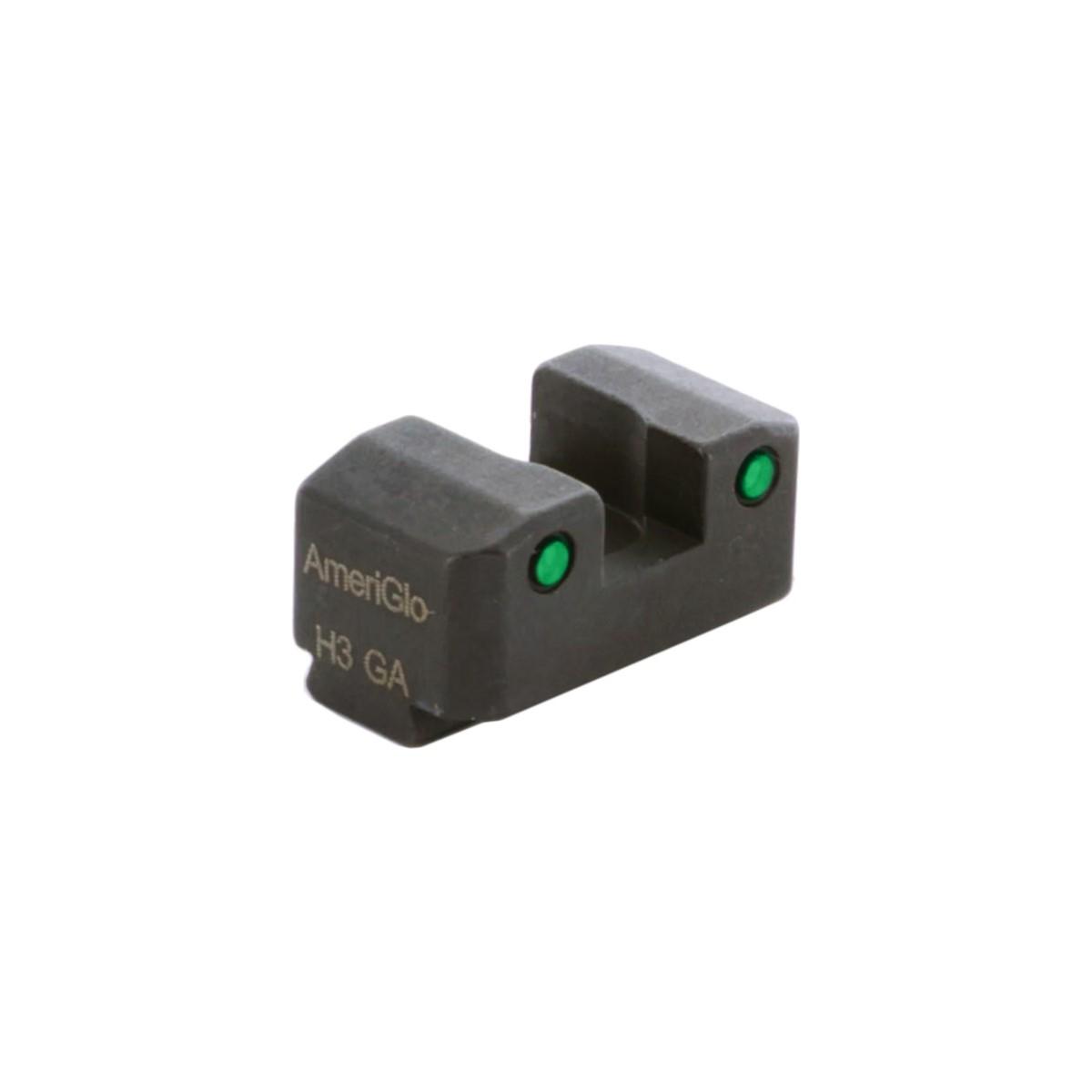 Ameriglo Night Sights Ameriglo Ameriglo Green Tritium 2-Dot Black Outlines .300in H Sq Notch Serrated Sight Hellcat OSP