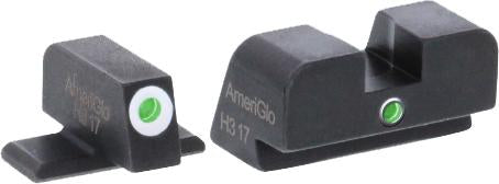 Ameriglo Gun Parts|Night Sights Ameriglo Green Tritium Outline White/Green Single Dot for Sig #8 height