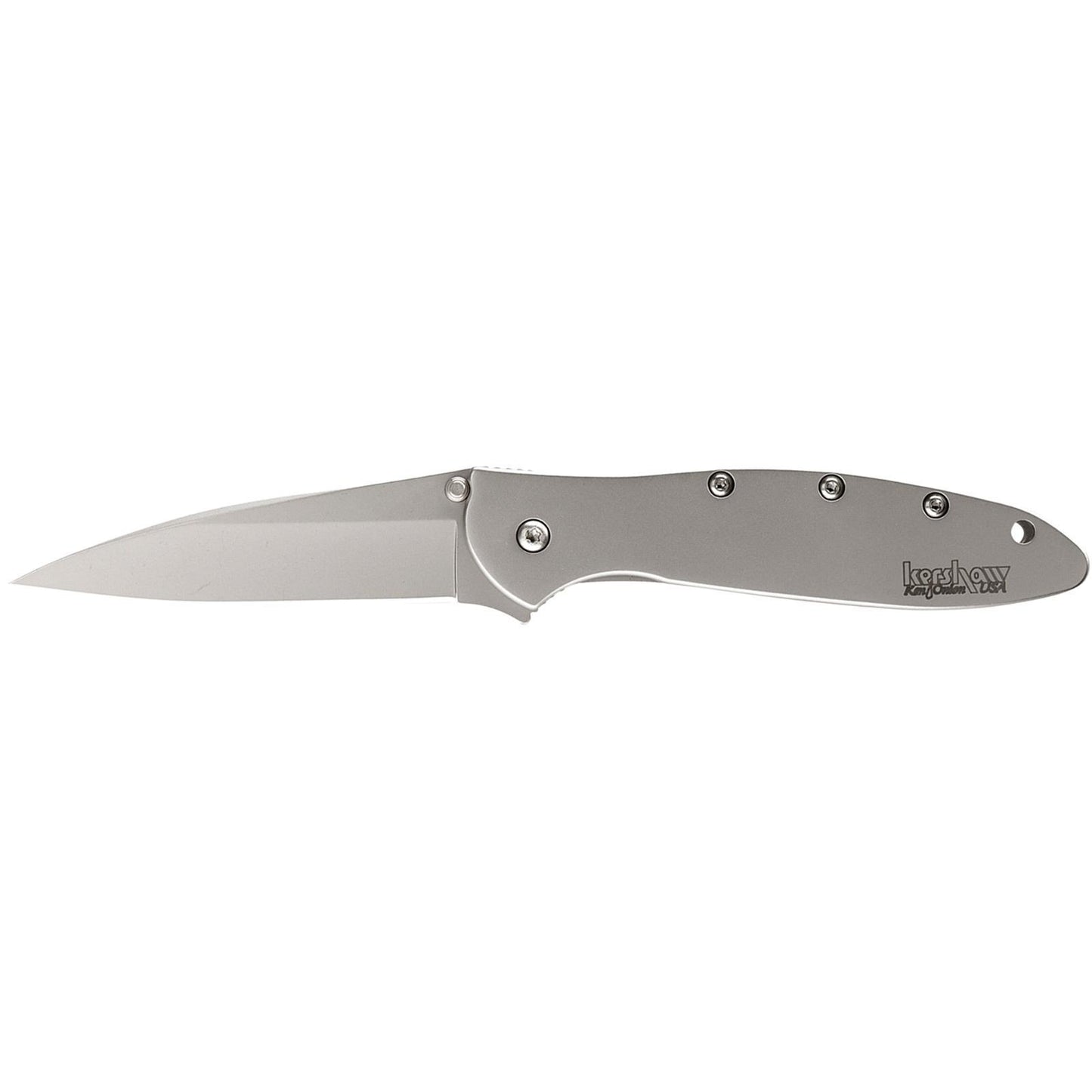 Kershaw Knives Knives & Edged Tools|Knives Kershaw Knives Kershaw Ken Onion Leek Folding Knife 3" Drop Point Blade Silver