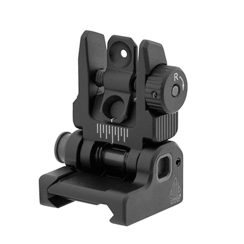 Leapers Rifle Sights Leapers UTG ACCU-SYNC Spring-loaded AR15 Flip-up Rear Sight Black