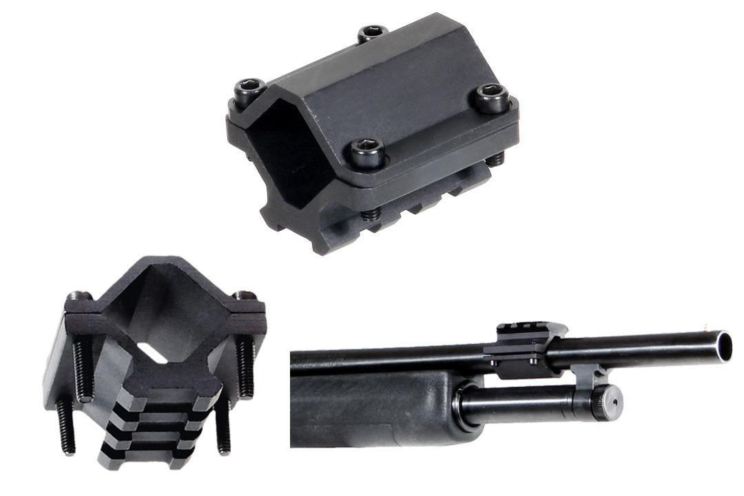 Leapers Scope Bases & Mounts Leapers Leapers UTG Paintball Rail Barrel Mount Universal Shotgun - 3 Slot - Single-rail