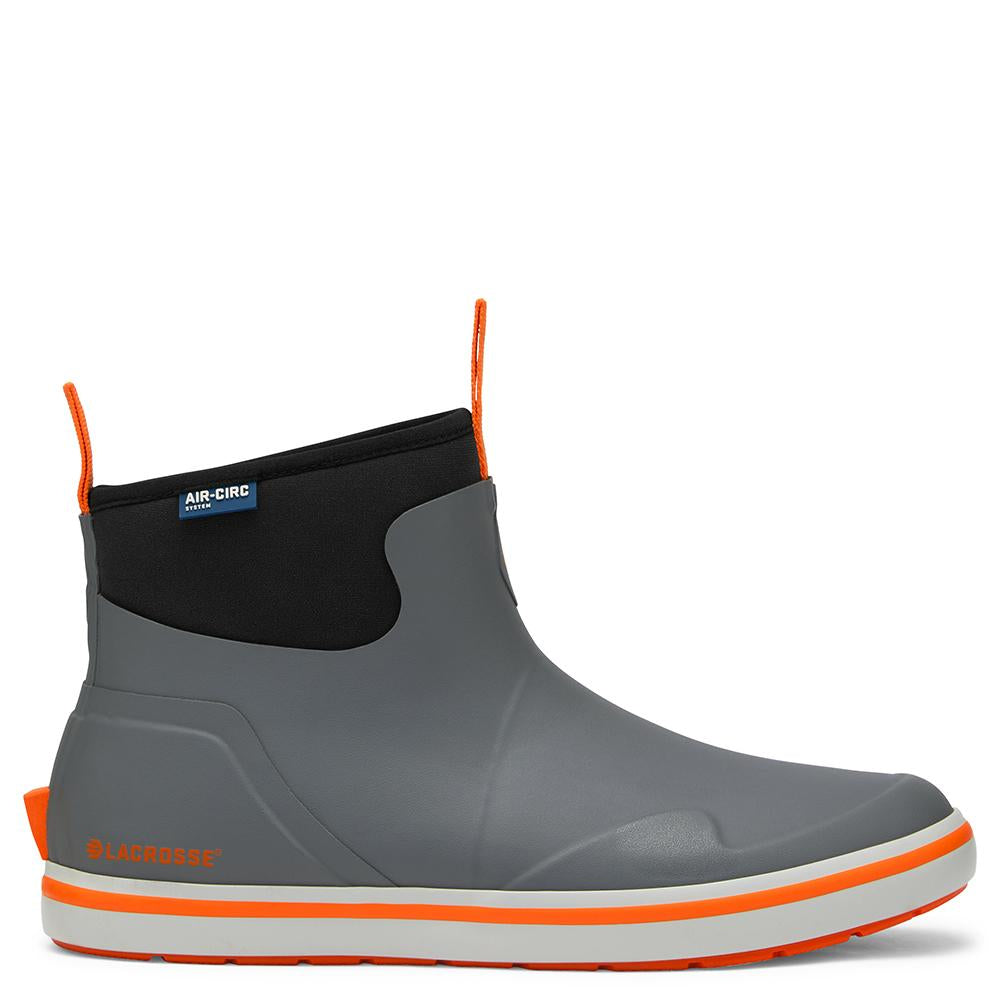 Lacrosse Footwear Boots & Shoes Lacrosse Footwear LaCrosse Mens Alpha Deck Boot 6" Grey/Orange Size 12