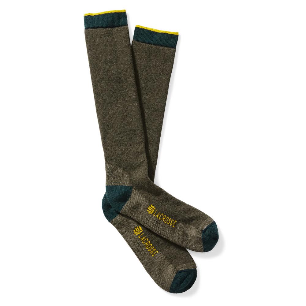 Lacrosse Footwear Socks|Socks Lacrosse Footwear LaCrosse Men's Merino Midweight Sock Over the Calf OD Green L
