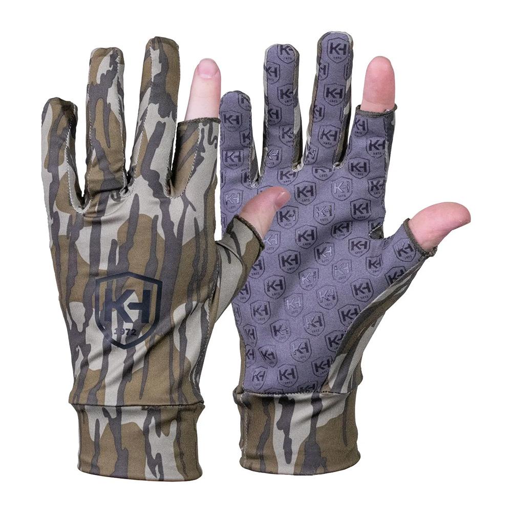 Moultrie Gloves Moultrie Knight & Hale Run N' Gun Gloves One Size Mossy Oak Original Bottomland